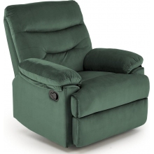 Fotel rozkładany welurowy Drager ciemny zielony Halmar