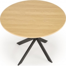 Stół okrągły loft Edgar 100cm dąb złoty / czarny Halmar