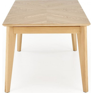 Stół rozkładany w jodełkę Edmondo 160-240x90cm dąb naturalny  Halmar