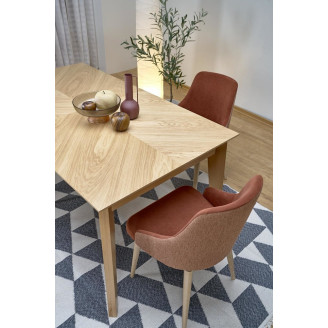 Stół rozkładany w jodełkę Edmondo 160-240x90cm dąb naturalny  Halmar
