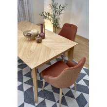 Stół rozkładany w jodełkę Edmondo 160-240x90cm dąb naturalny  Halmar