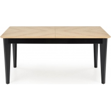 Stół rozkładany w jodełkę Edmondo 160-240x90cm dąb naturalny / czarny Halmar