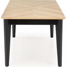 Stół rozkładany w jodełkę Edmondo 160-240x90cm dąb naturalny / czarny Halmar