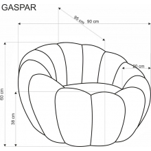 Fotel wypoczynkowy Gaspar kremowy Halmar