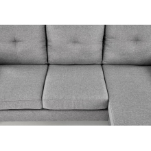 Sofa 3 osobowa z podnóżkiem Gerson 180cm popiel Halmar