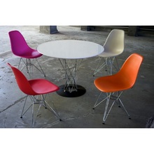 Stół okrągły na jednej nodze Cyklon 100 biały/chrom D2.Design do salonu, kuchni i jadalni.