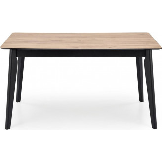 Stół rozkładany loft Guilian 140-180x80cm dąb wotan / czarny Halmar