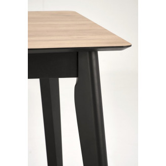 Stół rozkładany loft Guilian 140-180x80cm dąb wotan / czarny Halmar
