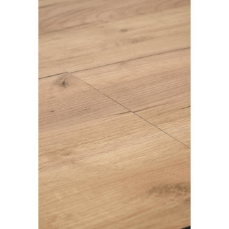 Stół rozkładany loft Guilian 140-180x80cm dąb wotan / czarny Halmar