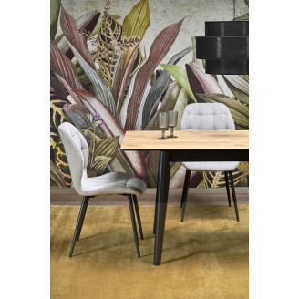 Stół rozkładany loft Guilian 140-180x80cm dąb wotan / czarny Halmar