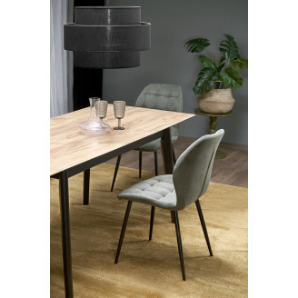 Stół rozkładany loft Guilian 140-180x80cm dąb wotan / czarny Halmar