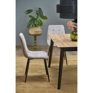 Stół rozkładany loft Guilian 140-180x80cm dąb wotan / czarny Halmar