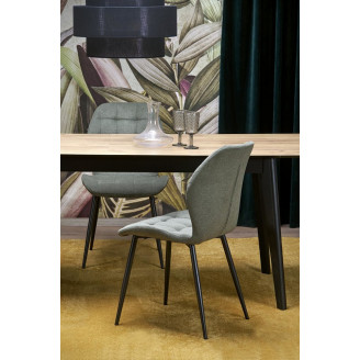 Stół rozkładany loft Guilian 140-180x80cm dąb wotan / czarny Halmar