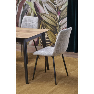 Stół rozkładany loft Guilian 140-180x80cm dąb wotan / czarny Halmar