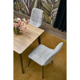Stół rozkładany loft Guilian 140-180x80cm dąb wotan / czarny Halmar