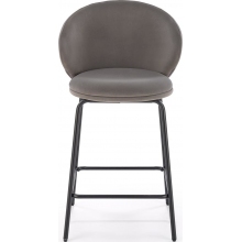 Krzesło barowe tapicerowane H121 63cm popiel / czarny Halmar
