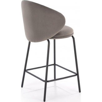 Krzesło barowe tapicerowane H121 63cm popiel / czarny Halmar