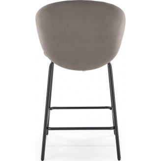 Krzesło barowe tapicerowane H121 63cm popiel / czarny Halmar