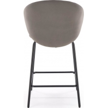 Krzesło barowe tapicerowane H121 63cm popiel / czarny Halmar