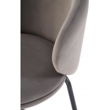 Krzesło barowe tapicerowane H121 63cm popiel / czarny Halmar