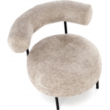 Fotel tapicerowany z okrągłym siedziskiem Hazard beżowy Halmar
