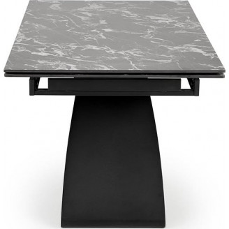 Stół rozkładany Hilario 180-260x90cm czarny marmur / czarny Halmar