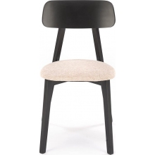 Krzesło drewniane z tapicerowanym siedziskiem Hylo beż / czarny Halmar