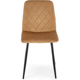 Krzesło welurowe z przeszyciami K525 beżowe Halmar 2
