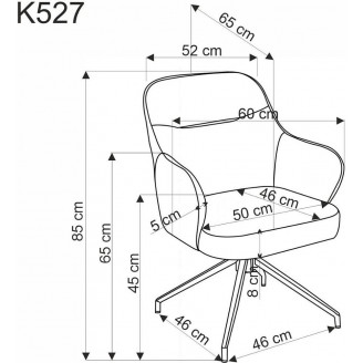 Krzesło obrotowe z ekoskóry K527 brązowy / beż Halmar