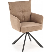 Krzesło sztruksowe obrotowe K528 cappuccino Halmar