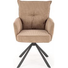 Krzesło sztruksowe obrotowe K528 cappuccino Halmar