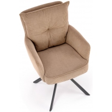 Krzesło sztruksowe obrotowe K528 cappuccino Halmar