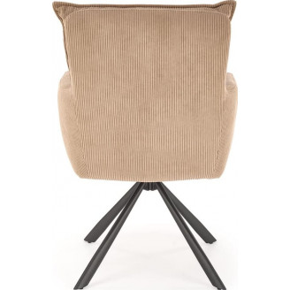 Krzesło sztruksowe obrotowe K528 cappuccino Halmar