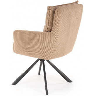 Krzesło sztruksowe obrotowe K528 cappuccino Halmar