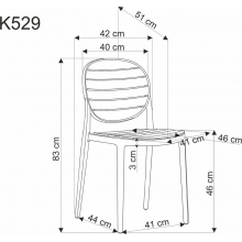 Krzesło z tworzywa K529 białe Halmar