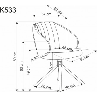 Krzesło fotelowe obrotowe K533 cappuccino Halmar