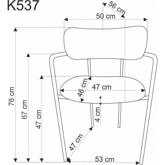 Krzesło tapicerowane ze złotymi nogami K537 popiel Halmar