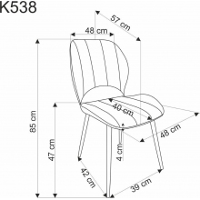 Krzesło welurowe K538 beżowe Halmar