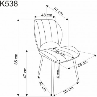 Krzesło welurowe K538 popiel Halmar