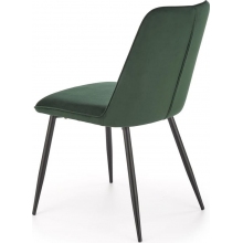 Krzesło welurowe z przeszyciami K539 zielone Halmar