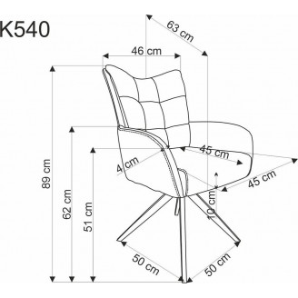 Krzesło fotelowe obrotowe K540 cynamonowe Halmar