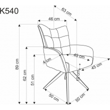 Krzesło fotelowe obrotowe K540 cynamonowe Halmar