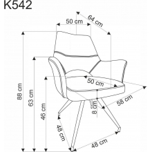 Krzesło fotelowe obrotowe K542 oliwkowe Halmar