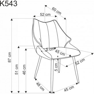 Krzesło tapicerowane K543 oliwkowe Halmar