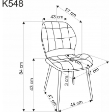 Krzesło pikowane tapicerowane K548 beżowe Halmar