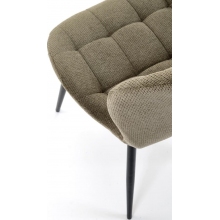 Krzesło pikowane tapicerowane K548 oliwkowe Halmar