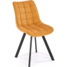 Krzesło tapicerowane pikowane K549 musztardowe Halmar