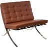 Designerski Fotel BA1 skóra jasno brązowa D2.Design do salonu i sypialni.