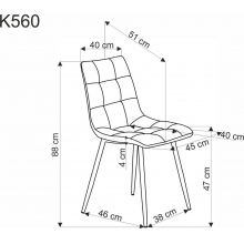 K560 krzesło beżowy Halmar