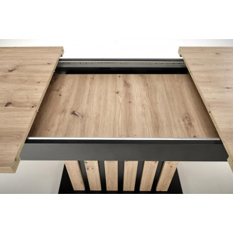 Stół rozkładany na jednej nodze Lamello 160-210x90cm dąb artisan/czarny Halmar